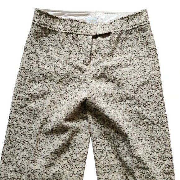 NWOT Y2K Tracy Reese Wool Pants, Wide Leg Trousers, Lined Tweed Cuffed Slacks - Picture 4 of 14